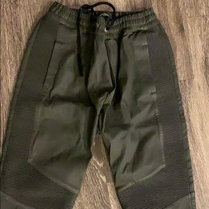 Balmain leather joggers